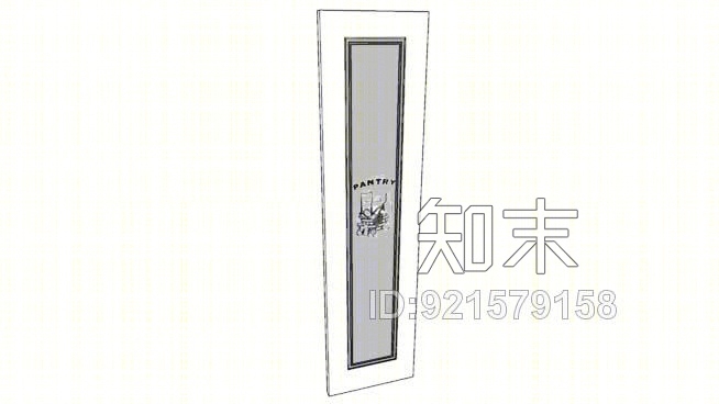 磨砂玻璃餐具门SU模型下载【ID:921579158】