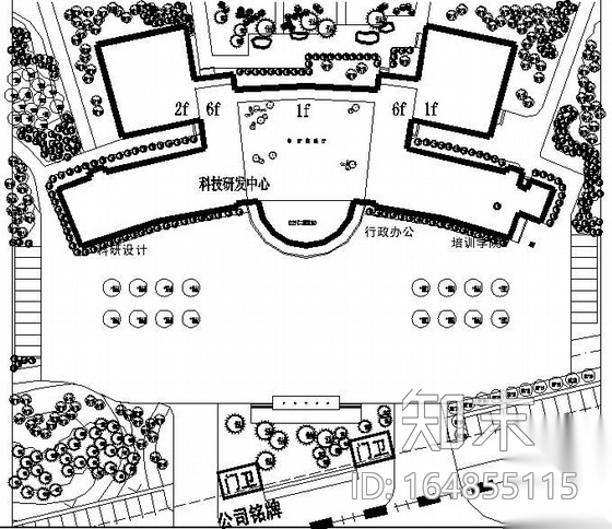 某工厂景观绿化施工图施工图下载【ID:164855115】