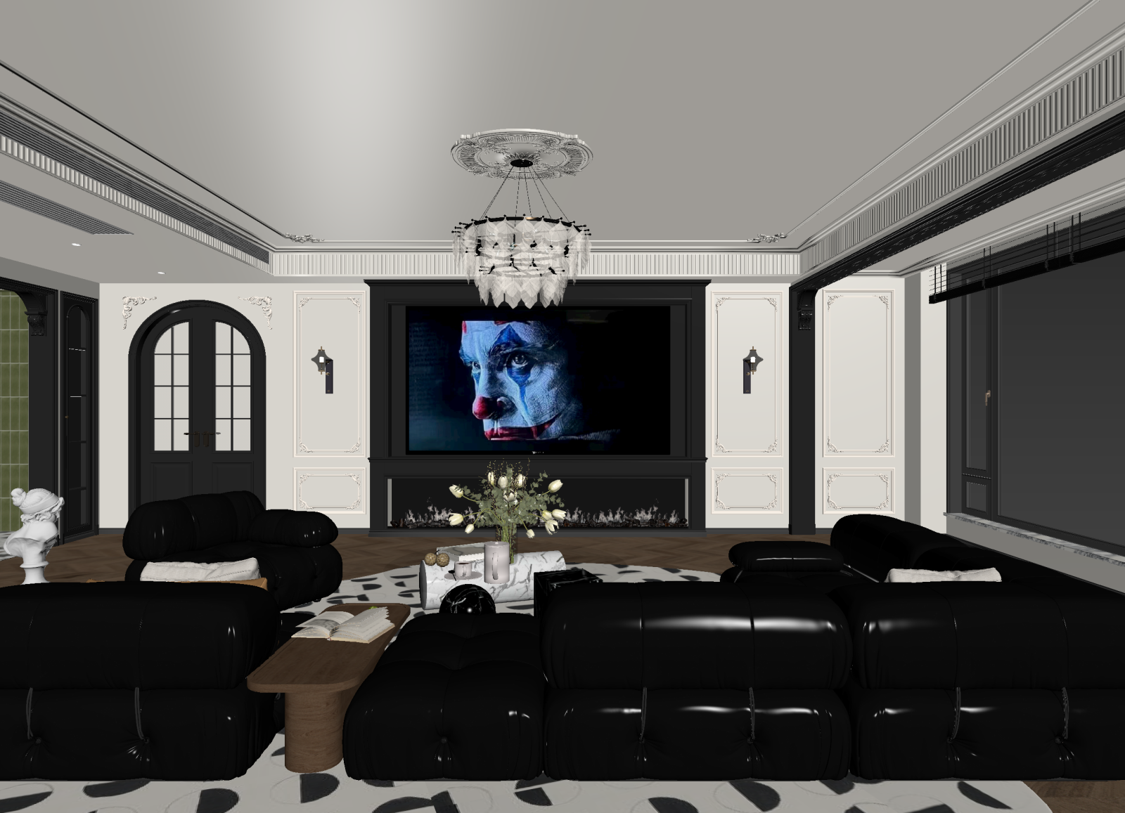 法式影音室3D模型下载【ID:1214993171】