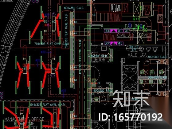 国外某项目VAV空调系统设计图纸cad施工图下载【ID:165770192】