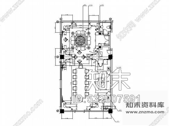 施工图欧式餐厅包间装修图cad施工图下载【ID:532007591】