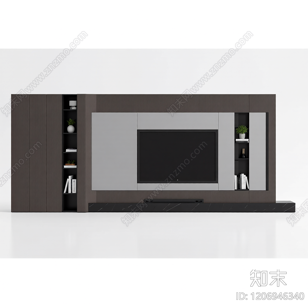 电视墙组合柜3D模型下载【ID:1206946340】