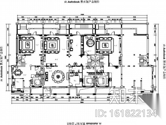 [大理]中式典雅大气别墅室内设计CAD施工图(含效果图）施工图下载【ID:161822134】