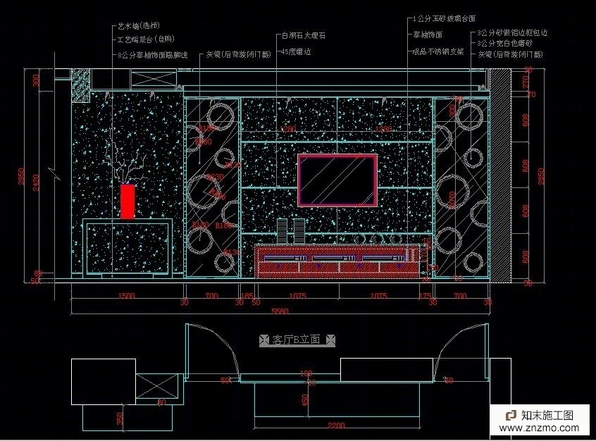 一套不错的现代风格cad施工图下载【ID:36918367】