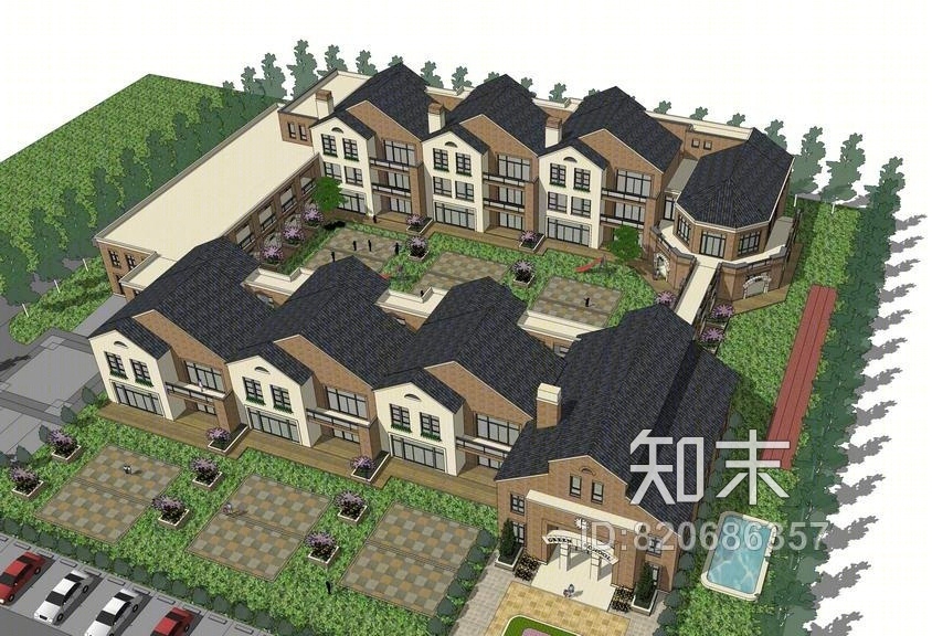 绿野幼儿园SU模型下载【ID:820686357】