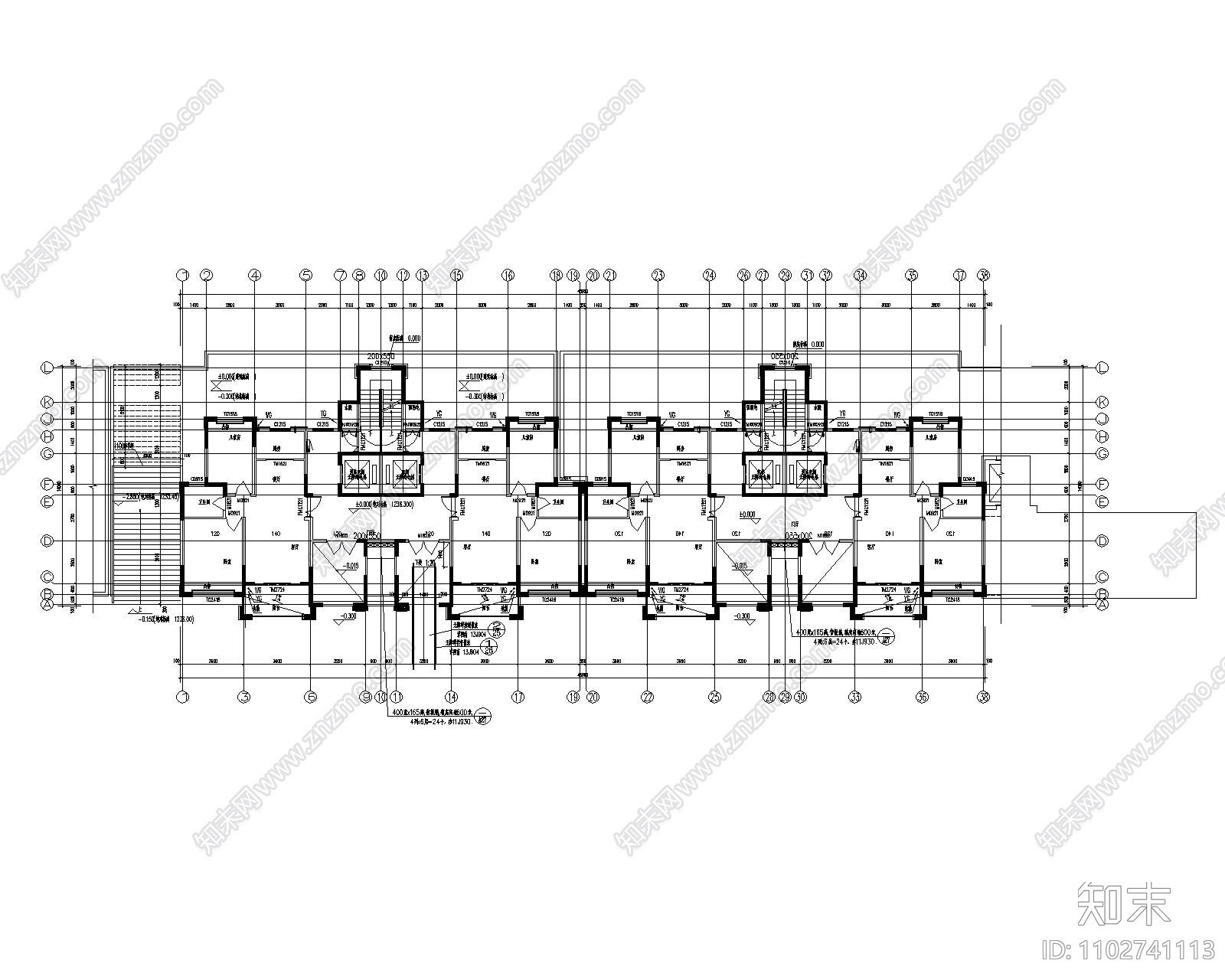 贵州住宅幼儿园地下车库综合体建筑施工图施工图下载【ID:1102741113】