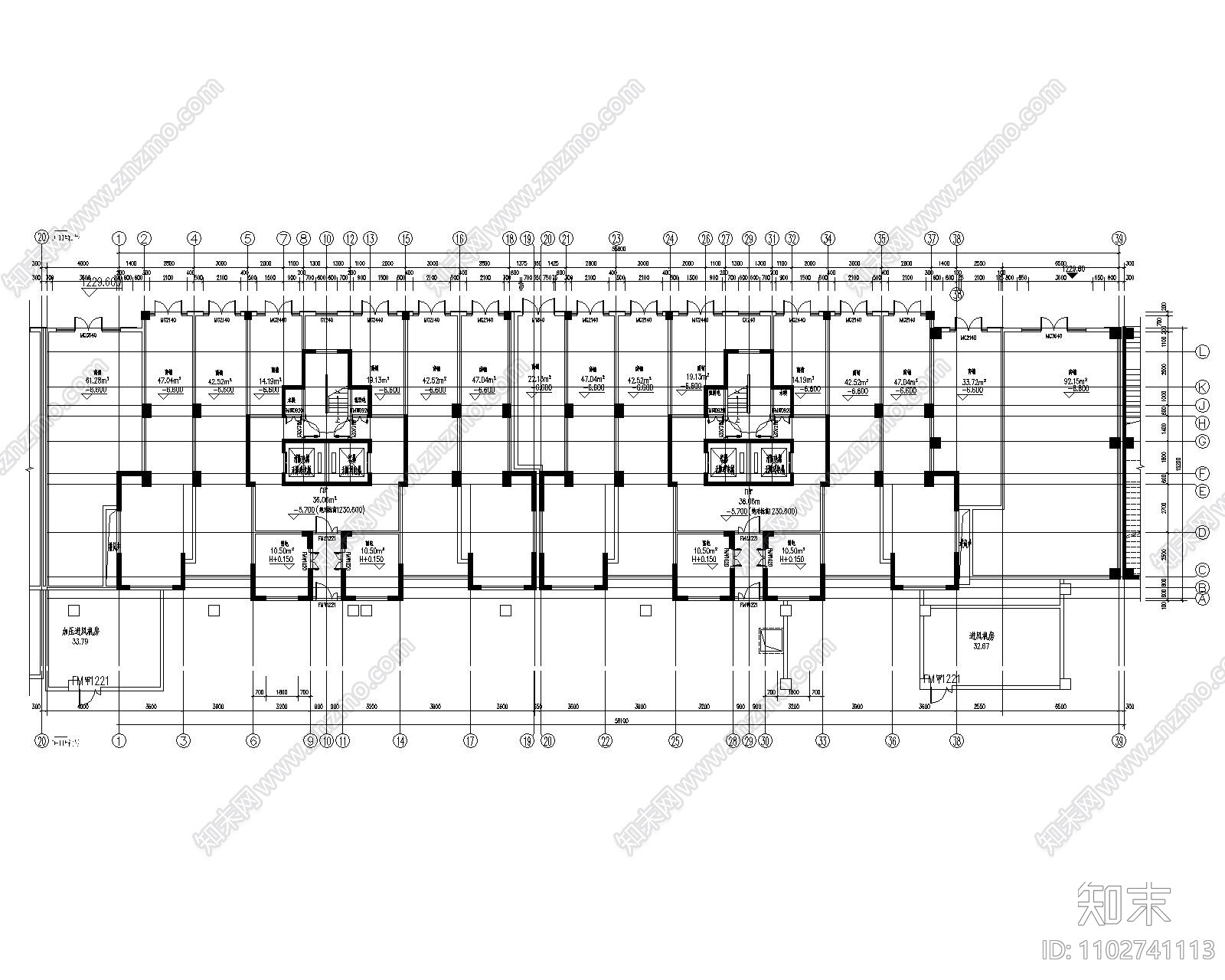 贵州住宅幼儿园地下车库综合体建筑施工图施工图下载【ID:1102741113】