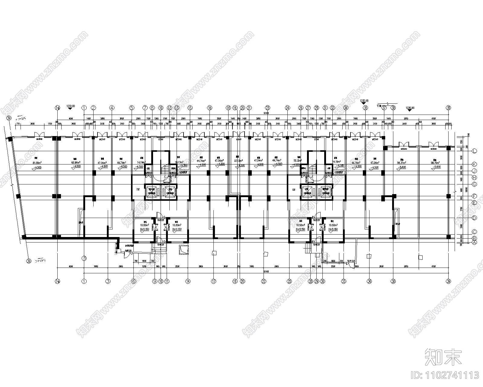 贵州住宅幼儿园地下车库综合体建筑施工图施工图下载【ID:1102741113】