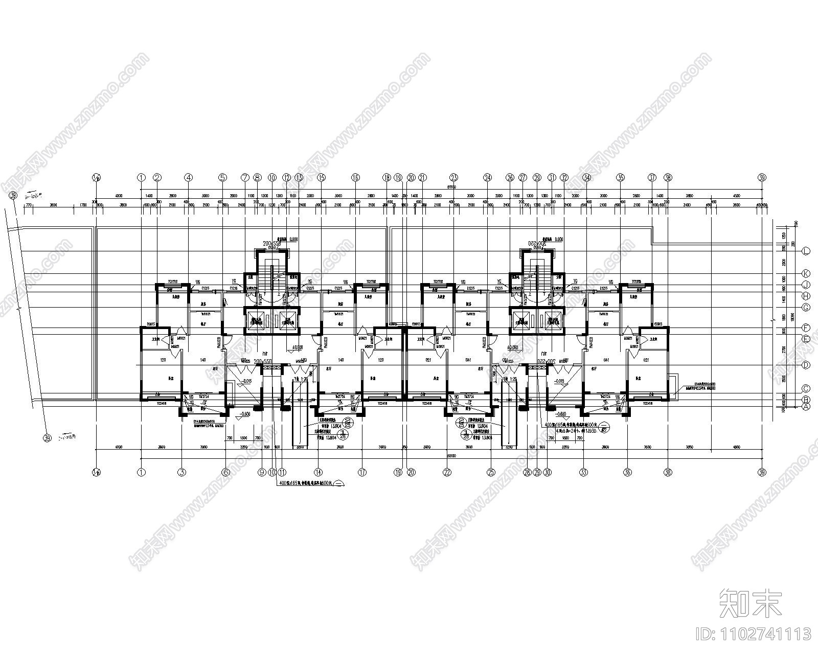 贵州住宅幼儿园地下车库综合体建筑施工图施工图下载【ID:1102741113】