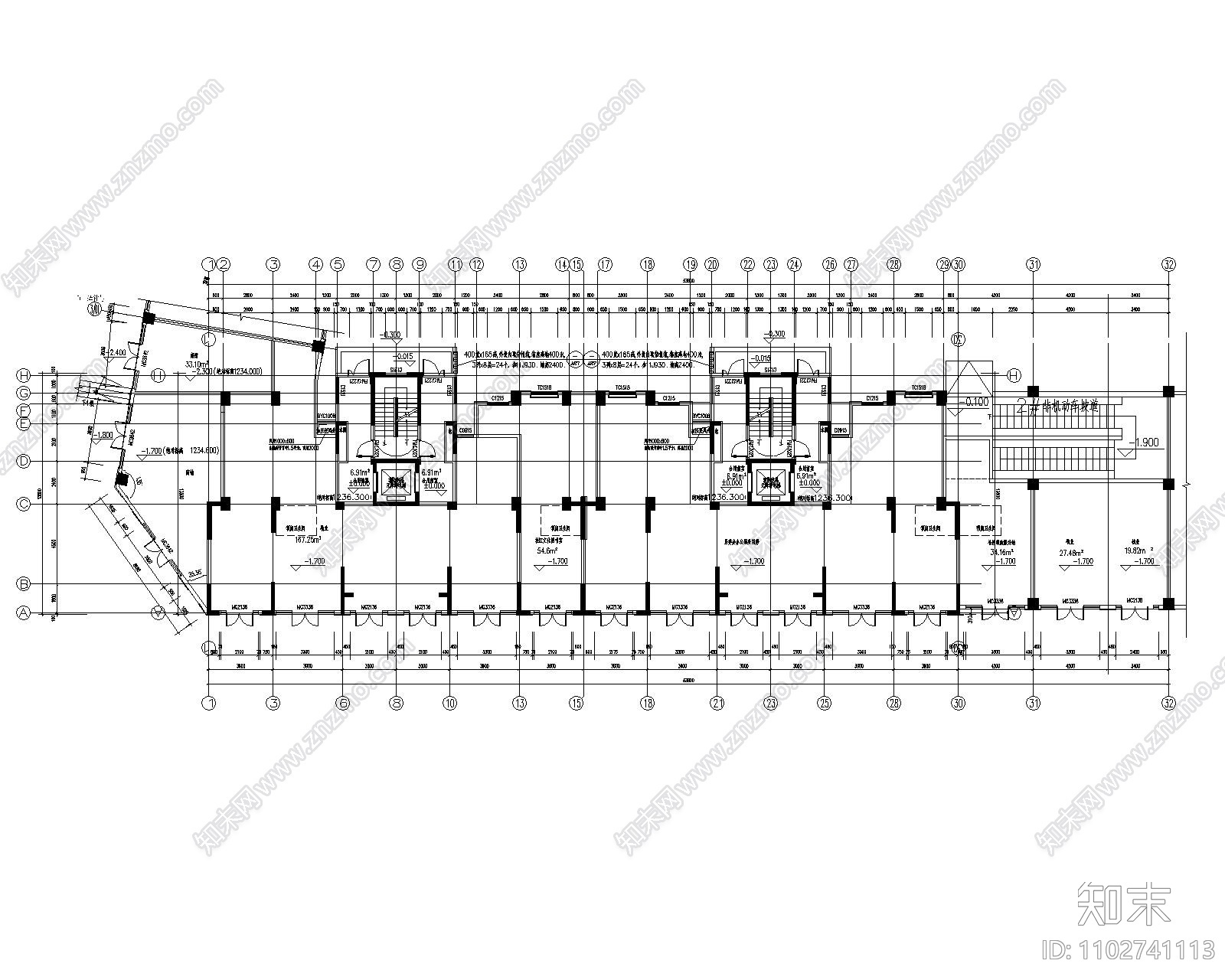 贵州住宅幼儿园地下车库综合体建筑施工图施工图下载【ID:1102741113】