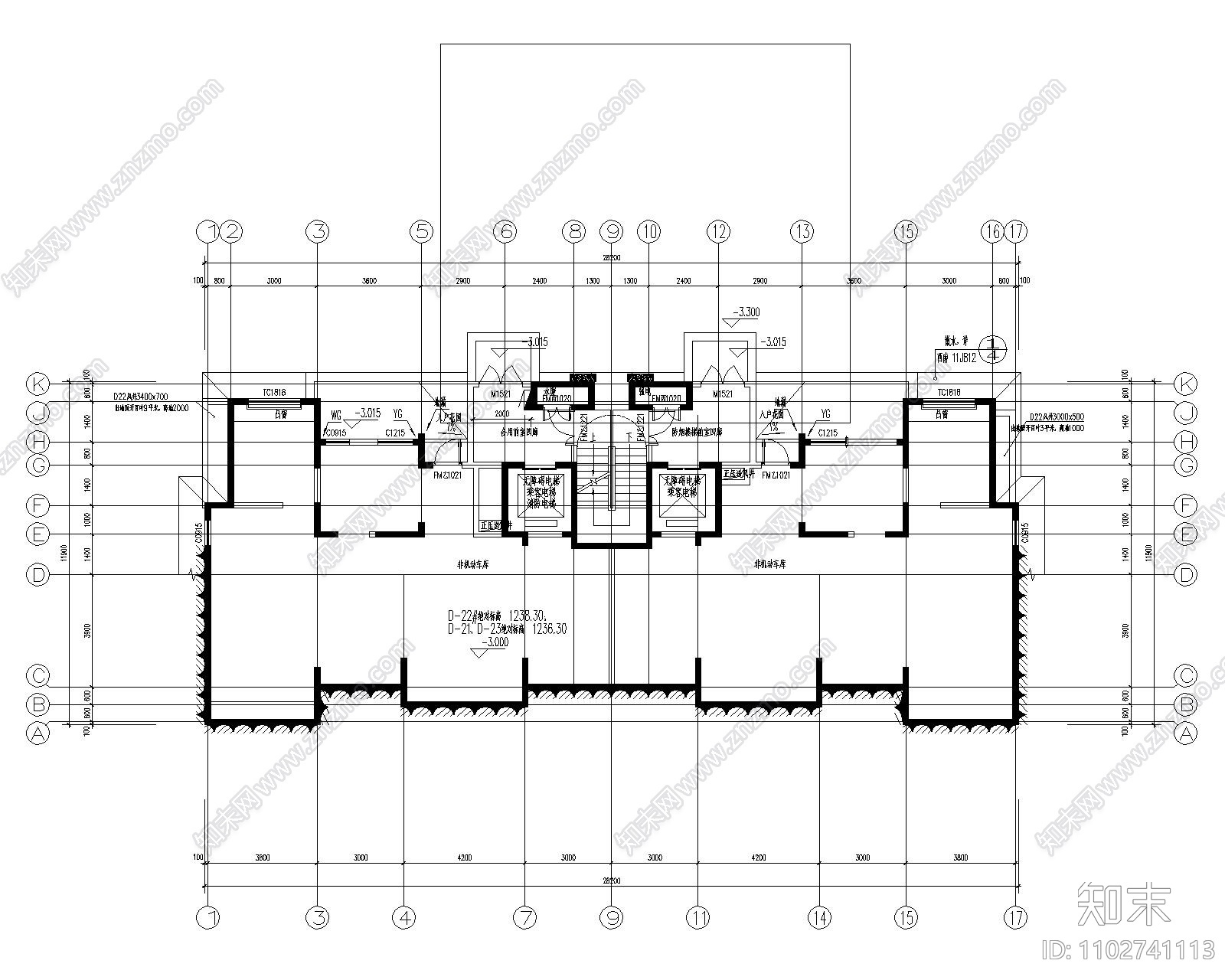 贵州住宅幼儿园地下车库综合体建筑施工图施工图下载【ID:1102741113】