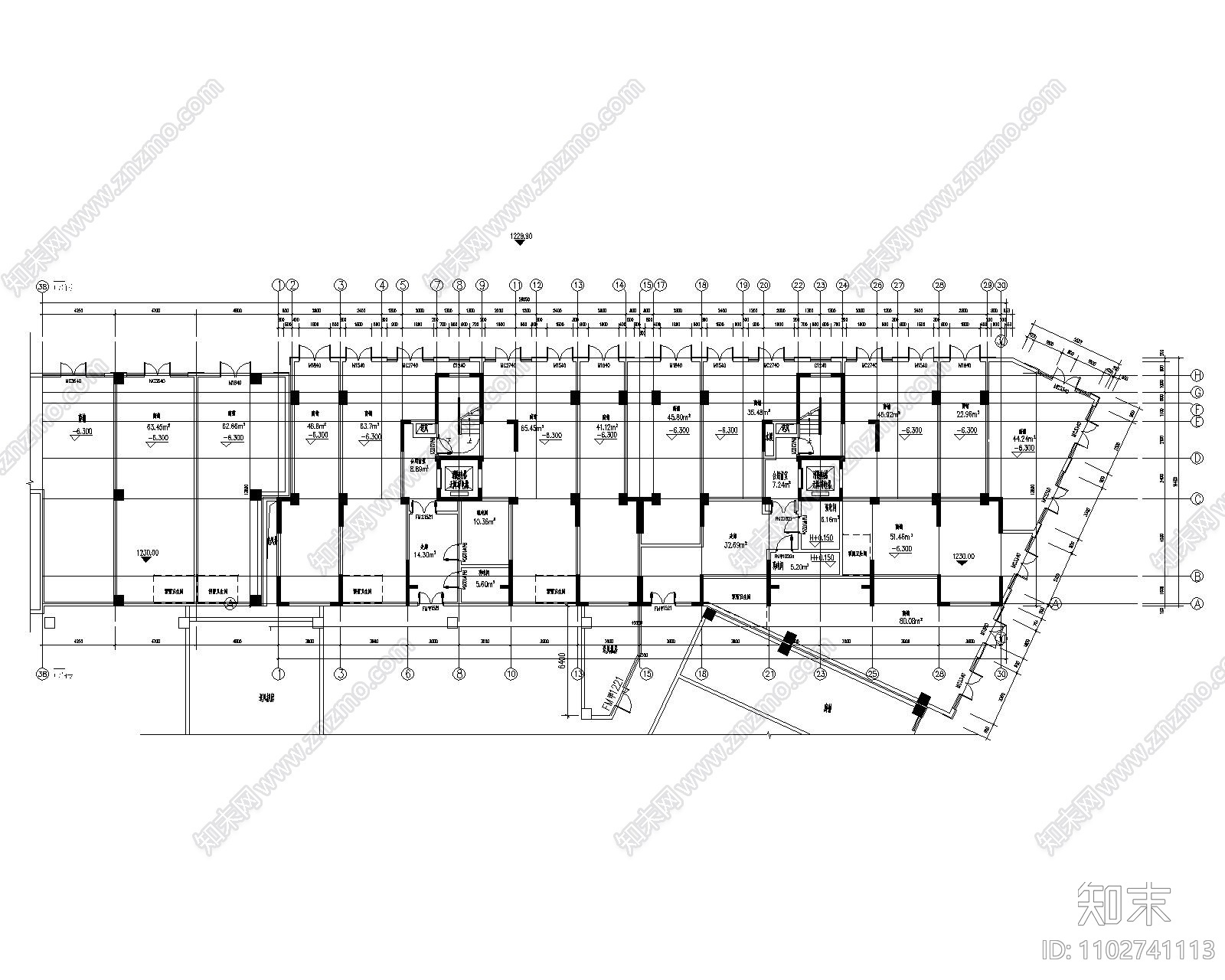 贵州住宅幼儿园地下车库综合体建筑施工图施工图下载【ID:1102741113】