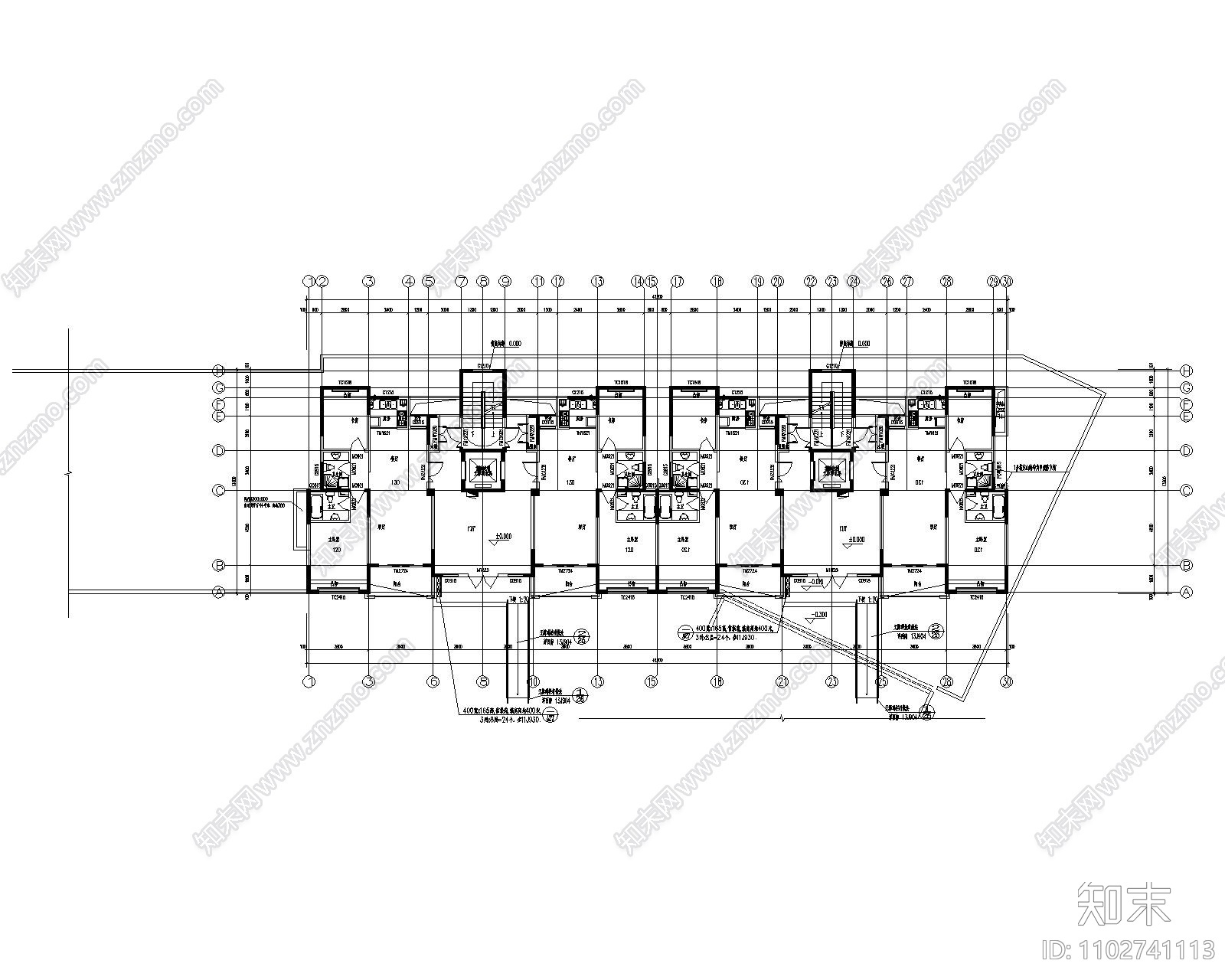 贵州住宅幼儿园地下车库综合体建筑施工图施工图下载【ID:1102741113】