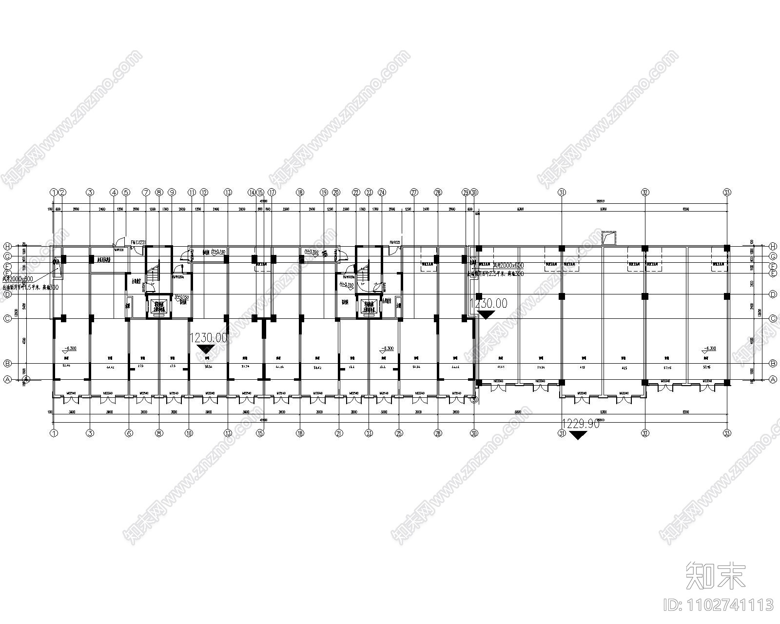 贵州住宅幼儿园地下车库综合体建筑施工图施工图下载【ID:1102741113】