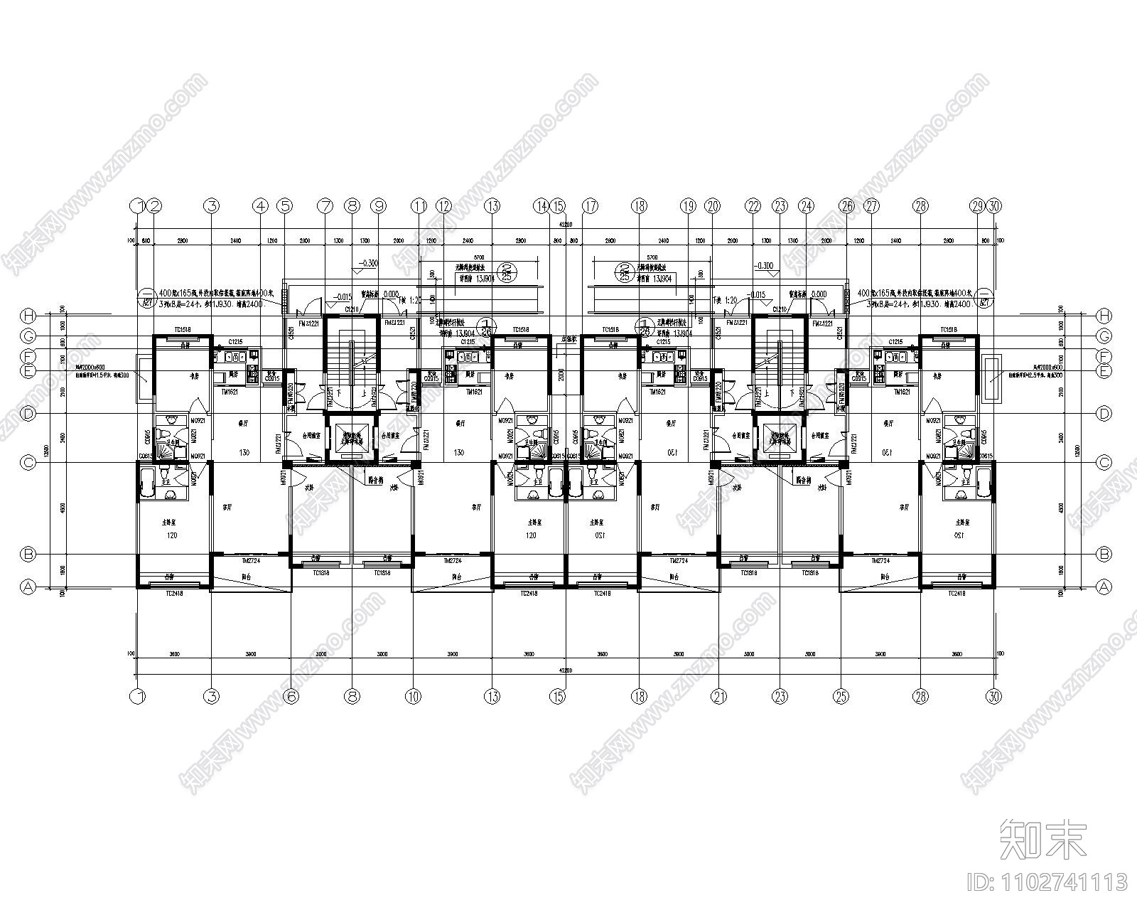 贵州住宅幼儿园地下车库综合体建筑施工图施工图下载【ID:1102741113】