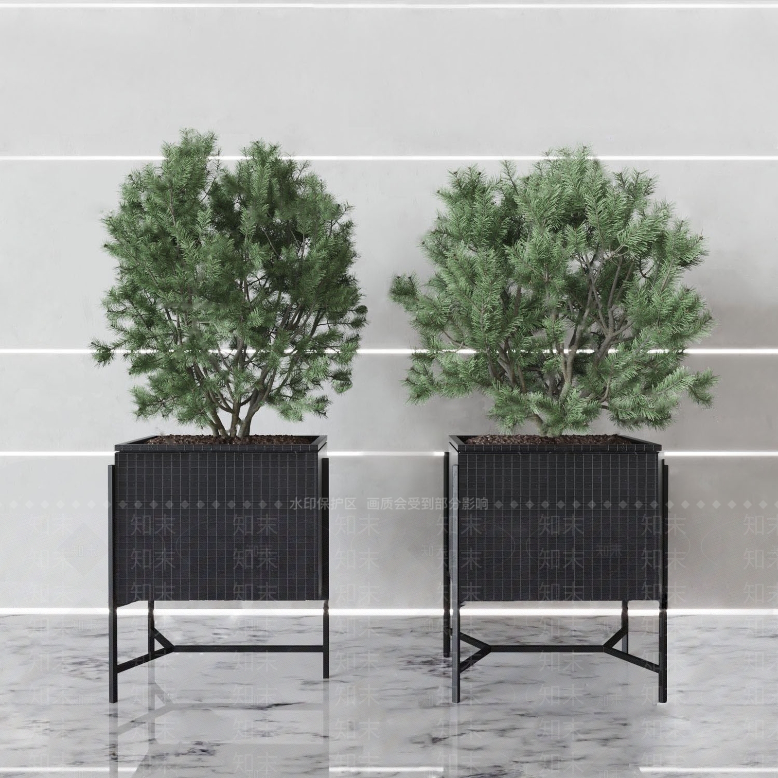 现代松树3D模型下载【ID:1102602565】