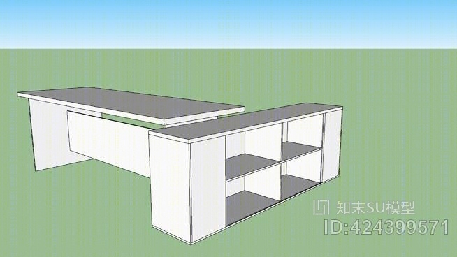 （办公桌台）SU模型下载【ID:424399571】