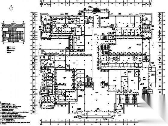 [台州]某县人民医院四层门诊医技楼建筑施工图cad施工图下载【ID:166710124】