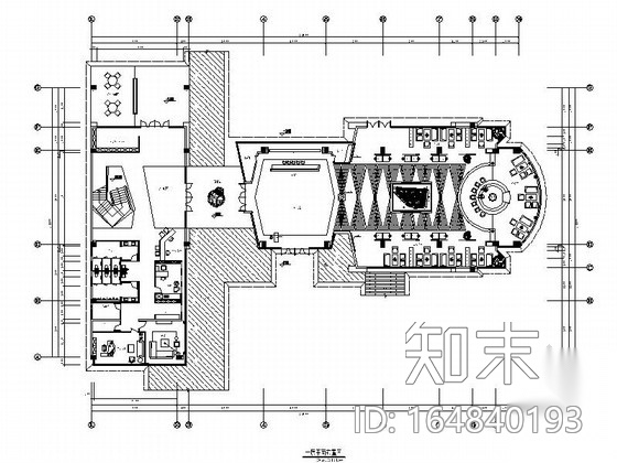 [福州]奢华公馆楼盘售楼处室内设计施工图（含效果图）cad施工图下载【ID:164840193】