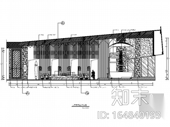 [福州]奢华公馆楼盘售楼处室内设计施工图（含效果图）cad施工图下载【ID:164840193】