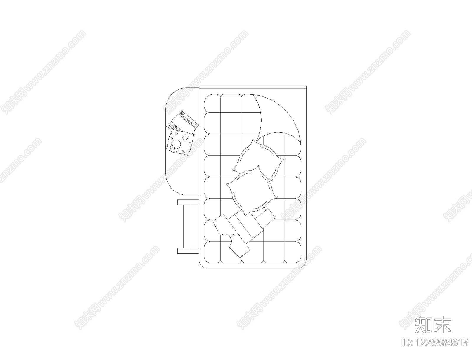 现代床CAD图纸