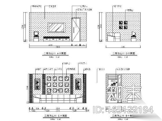 [沈阳]某商务KTV酒店装修图（含效果）cad施工图下载【ID:165122194】