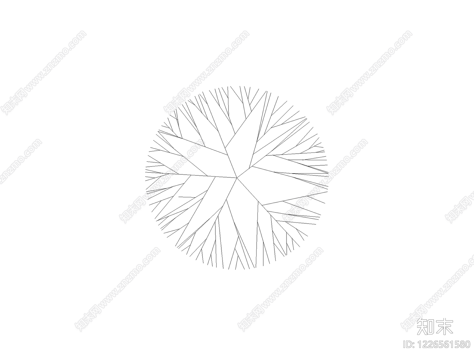 现代乔木种植CAD图纸