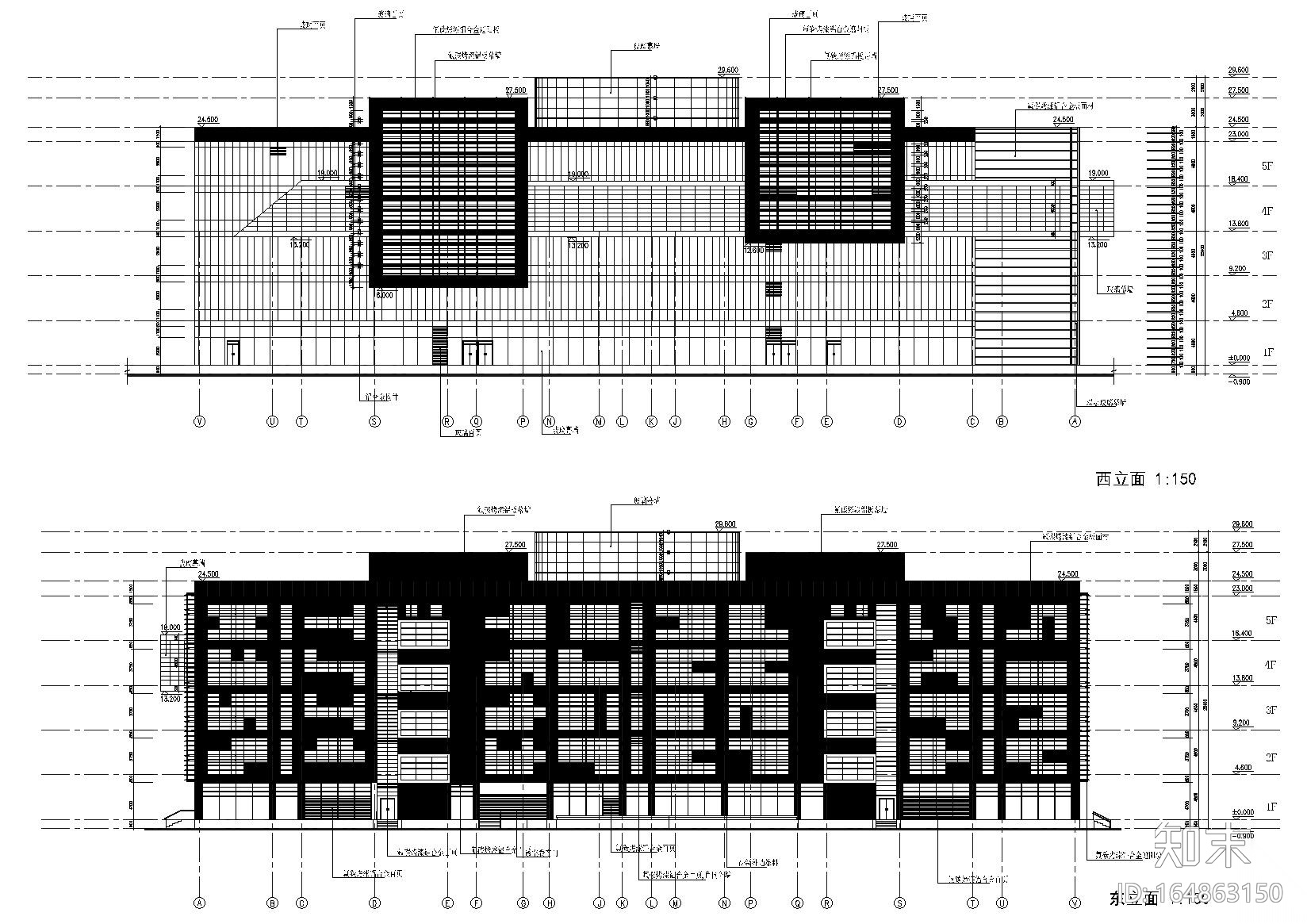 [广州]东莞市图书馆建筑工程项目施工图cad施工图下载【ID:164863150】