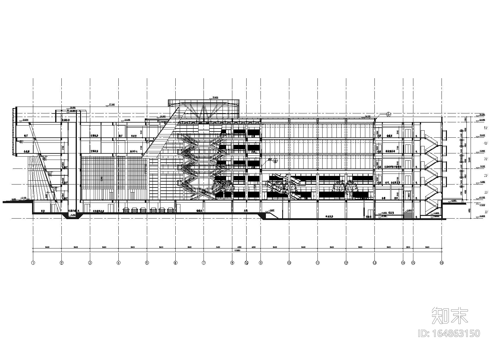 [广州]东莞市图书馆建筑工程项目施工图cad施工图下载【ID:164863150】