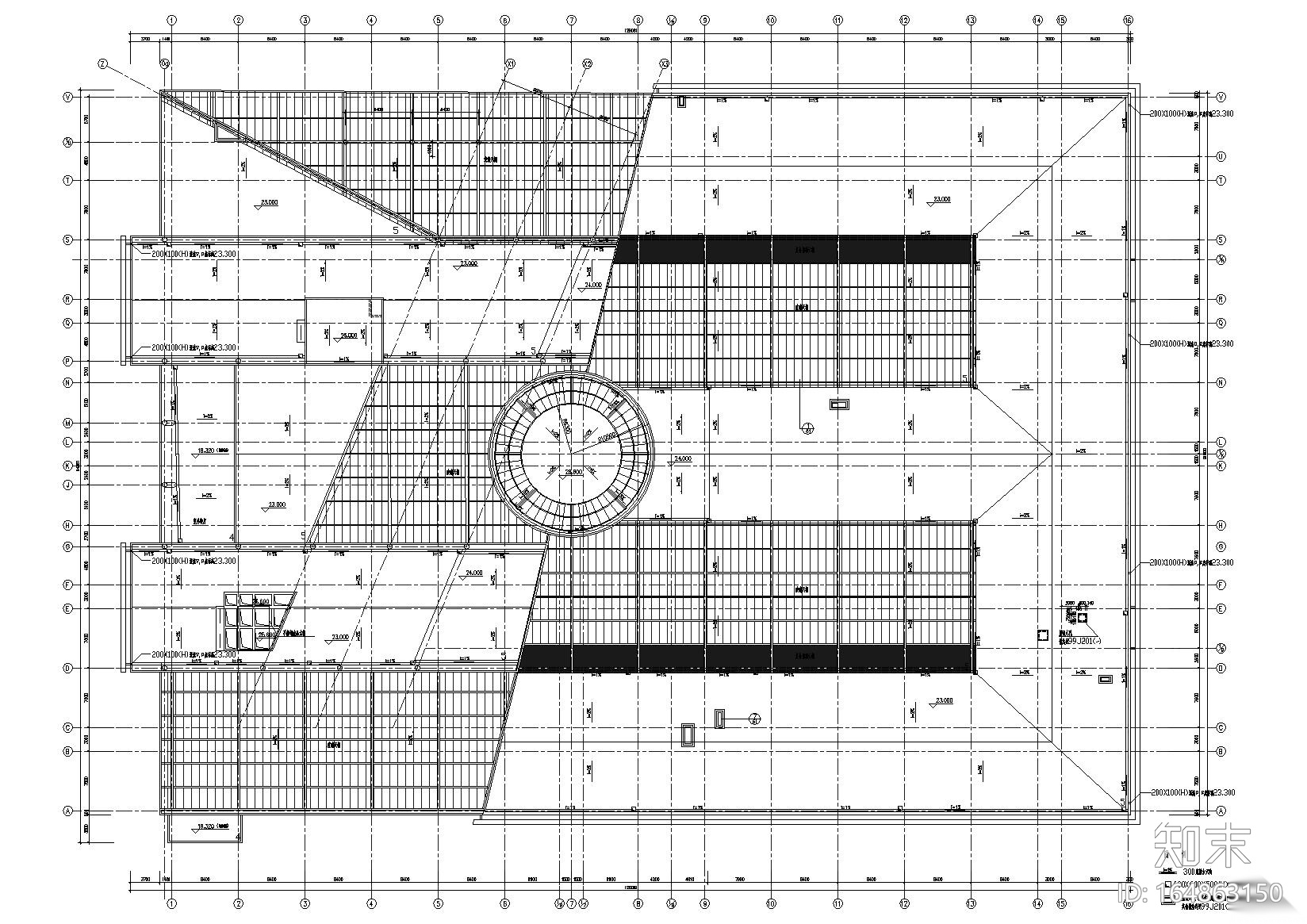 [广州]东莞市图书馆建筑工程项目施工图cad施工图下载【ID:164863150】