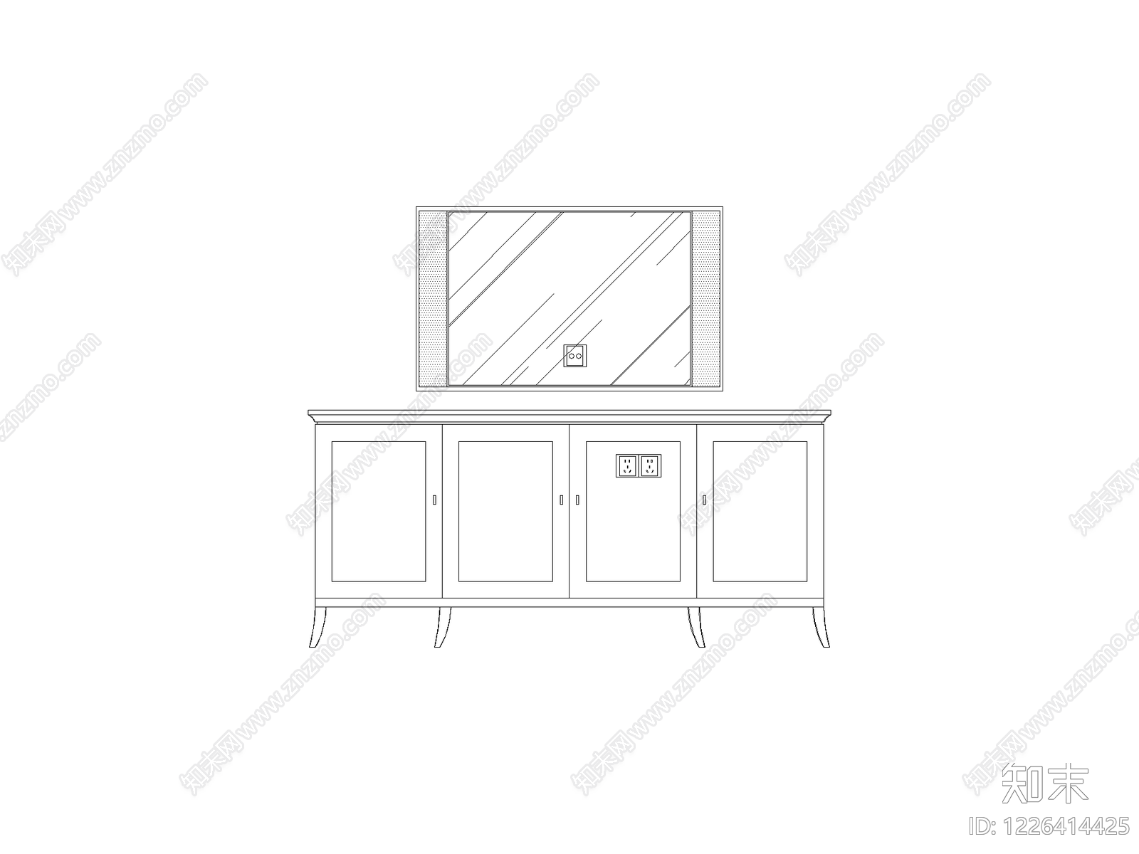 柜子平立面cad施工图下载【ID:1226414425】