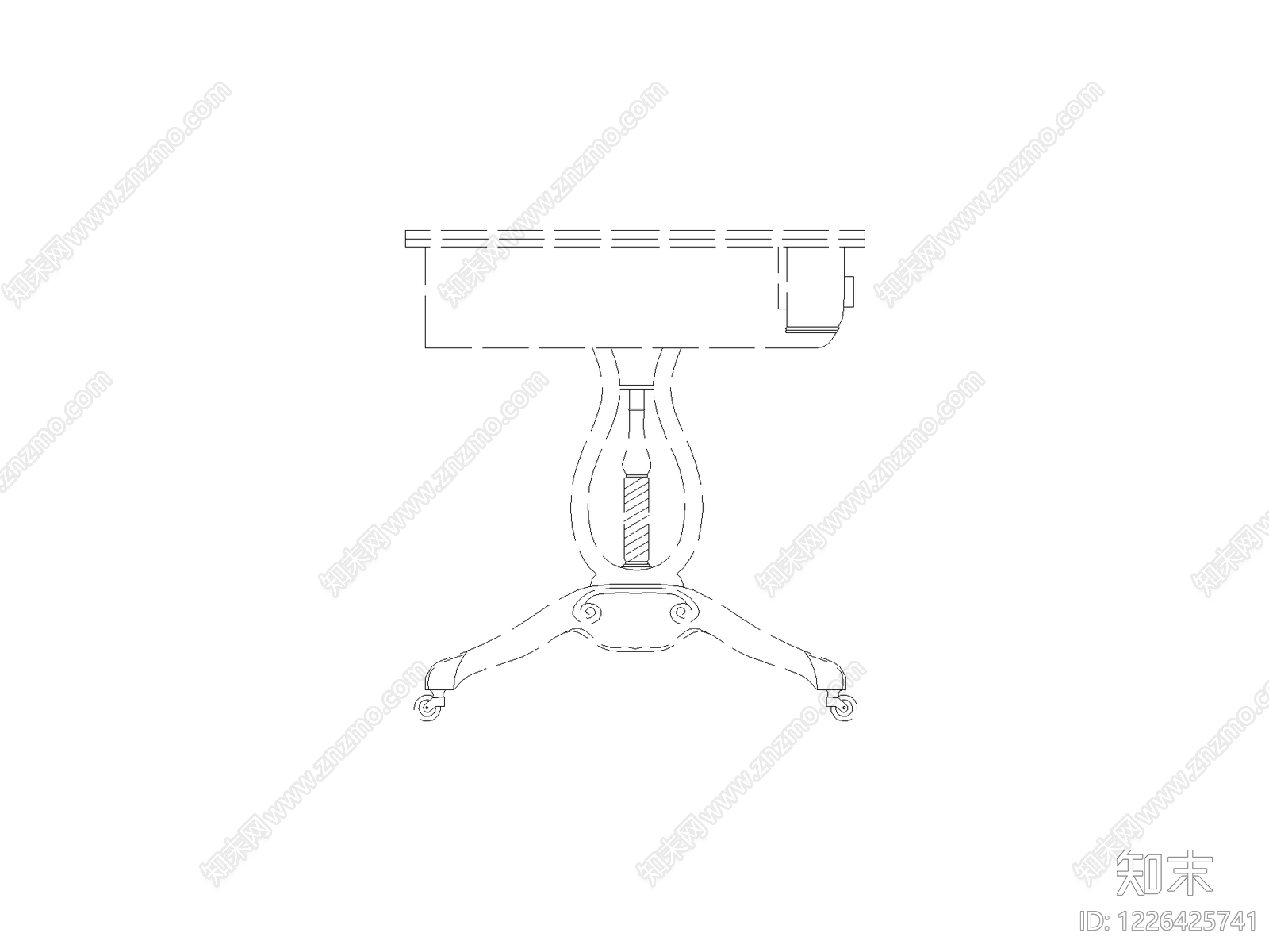 桌子cad施工图下载【ID:1226425741】
