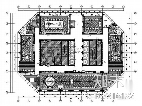 [广东]国际连锁五星级奢华典雅酒店会所装修图（含效果）施工图下载【ID:167316122】