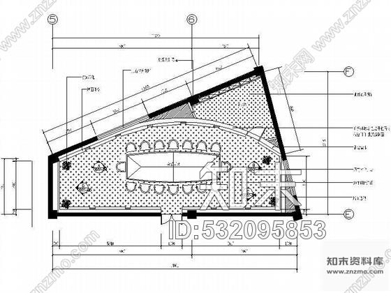施工图酒店70平米小会议室装修图cad施工图下载【ID:532095853】