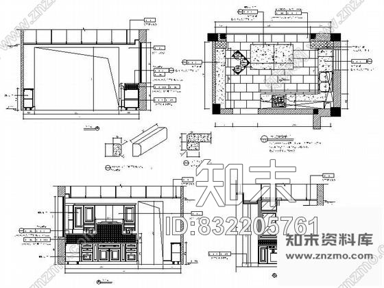 图块/节点温情西式厨房详图cad施工图下载【ID:832205761】