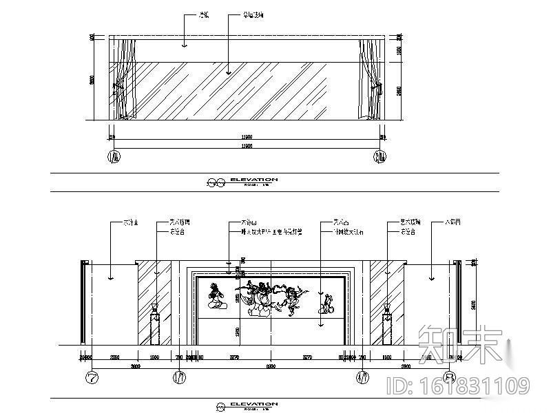某办公空间廊桥装饰施工图cad施工图下载【ID:161831109】