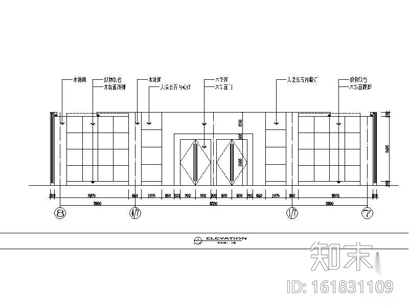 某办公空间廊桥装饰施工图cad施工图下载【ID:161831109】