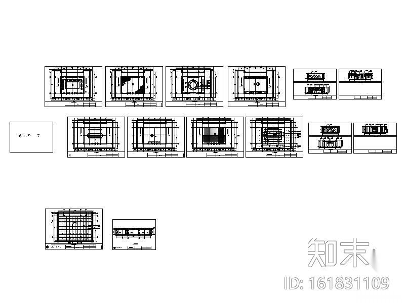 某办公空间廊桥装饰施工图cad施工图下载【ID:161831109】