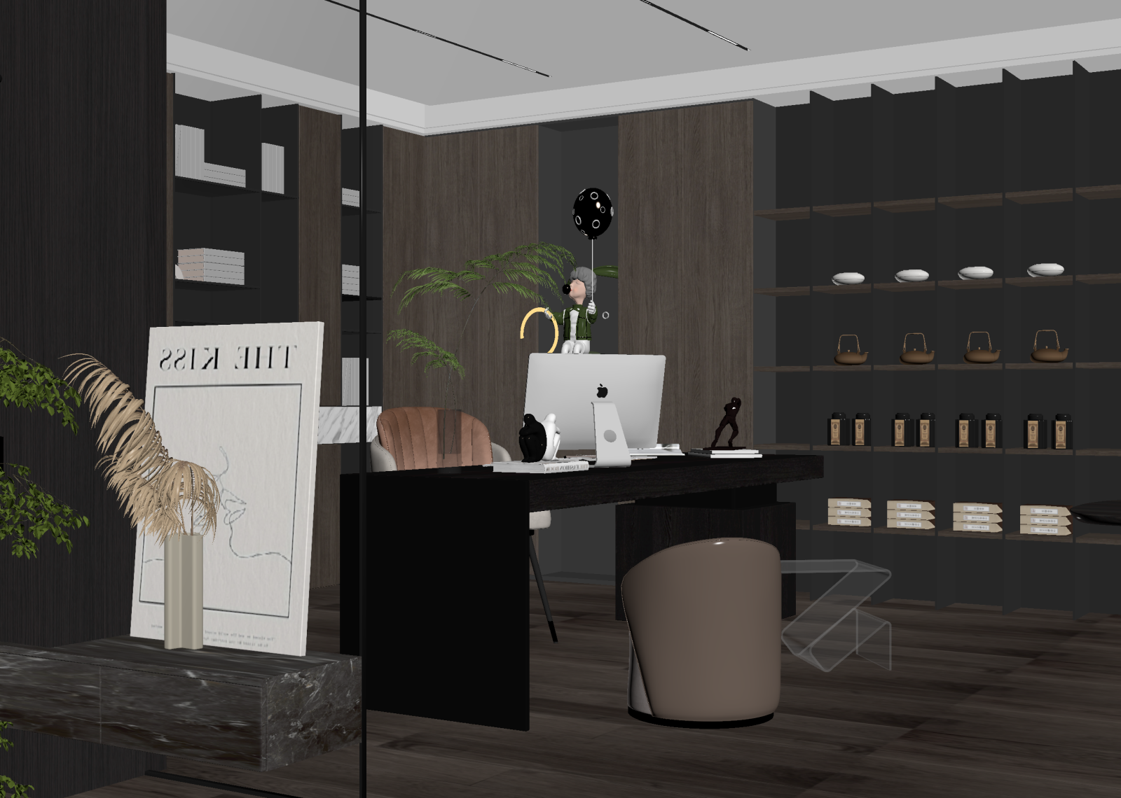现代办公室3D模型下载【ID:1215077531】
