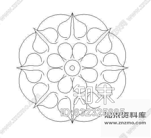 图块/节点中式装饰图案施工图下载【ID:832325885】