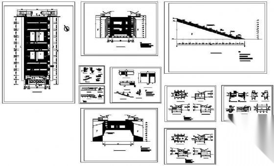 某市学院入口台阶及值班室建筑方案设计cad施工图下载【ID:151575197】