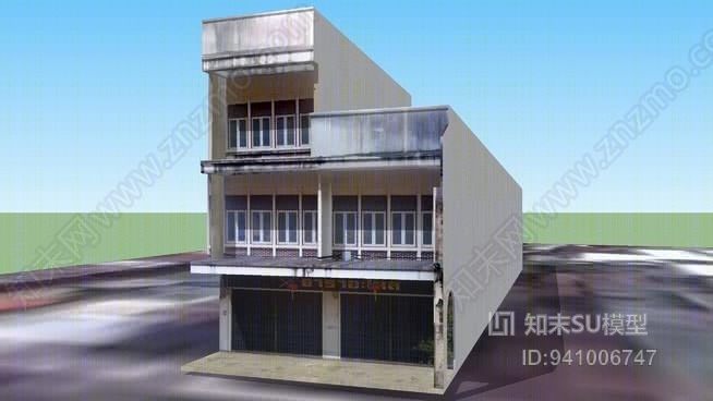 3D：普吉老城中葡风格塘路87-89号SU模型下载【ID:941006747】