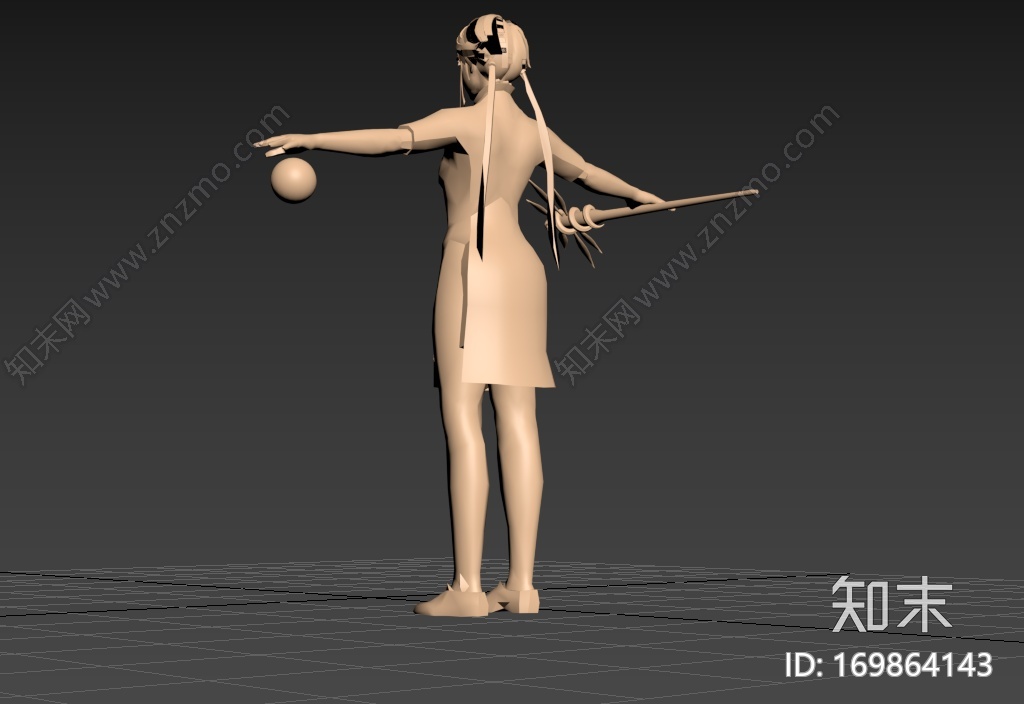 游戏里的赵灵儿3d打印模型下载【ID:169864143】