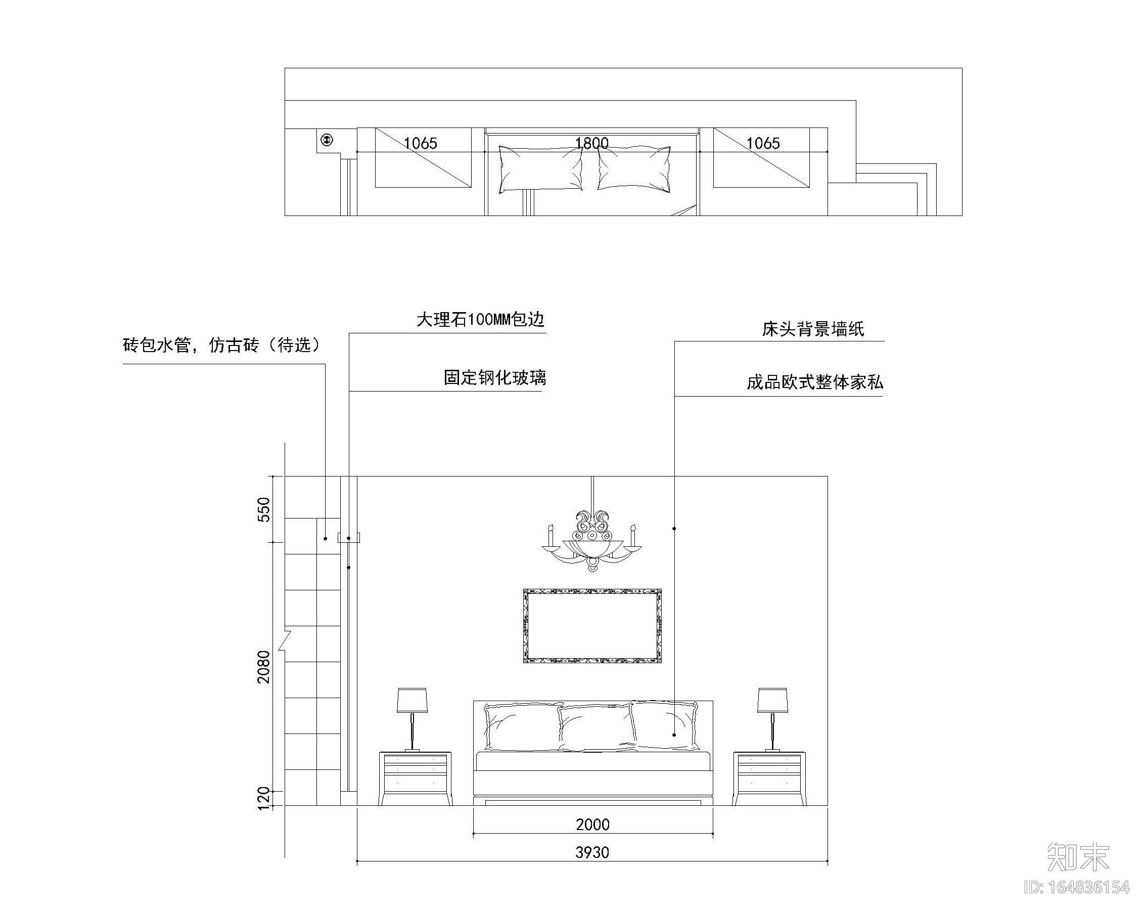 武汉150㎡现代风格三居室住宅施工图+效果图施工图下载【ID:164836154】