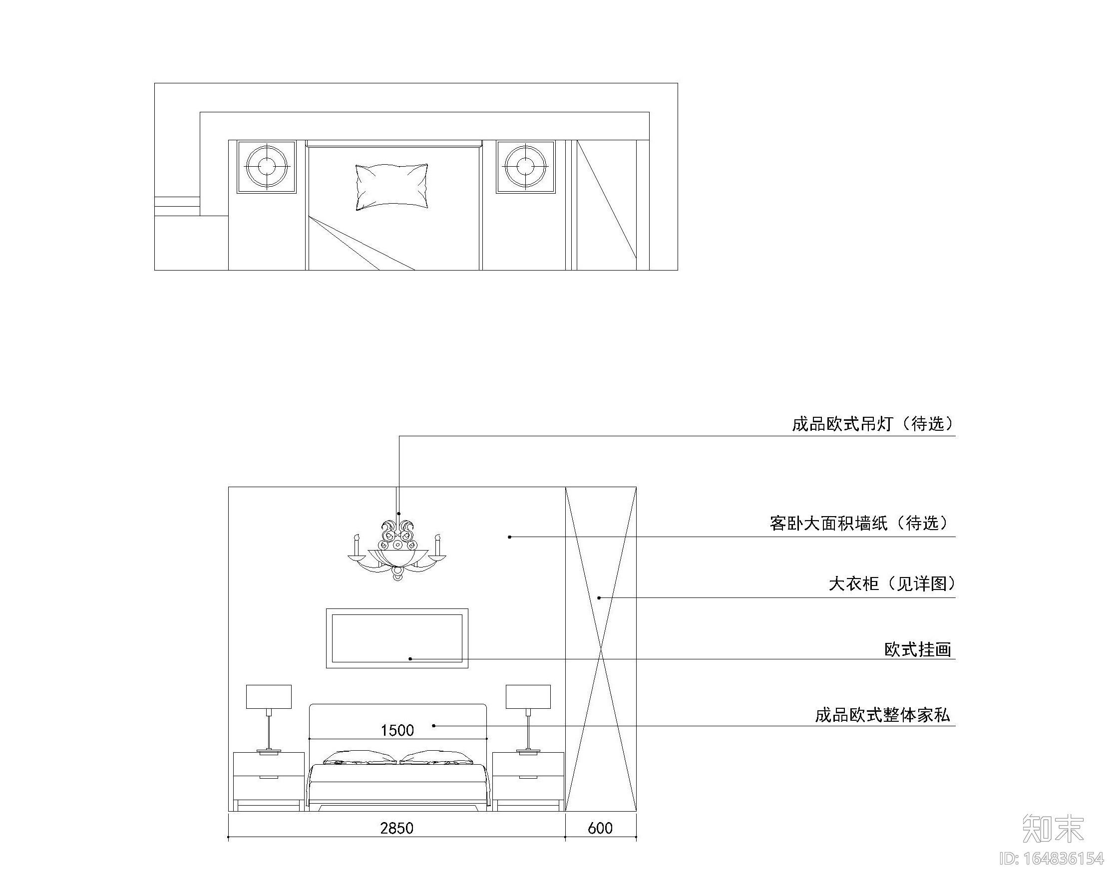 武汉150㎡现代风格三居室住宅施工图+效果图施工图下载【ID:164836154】