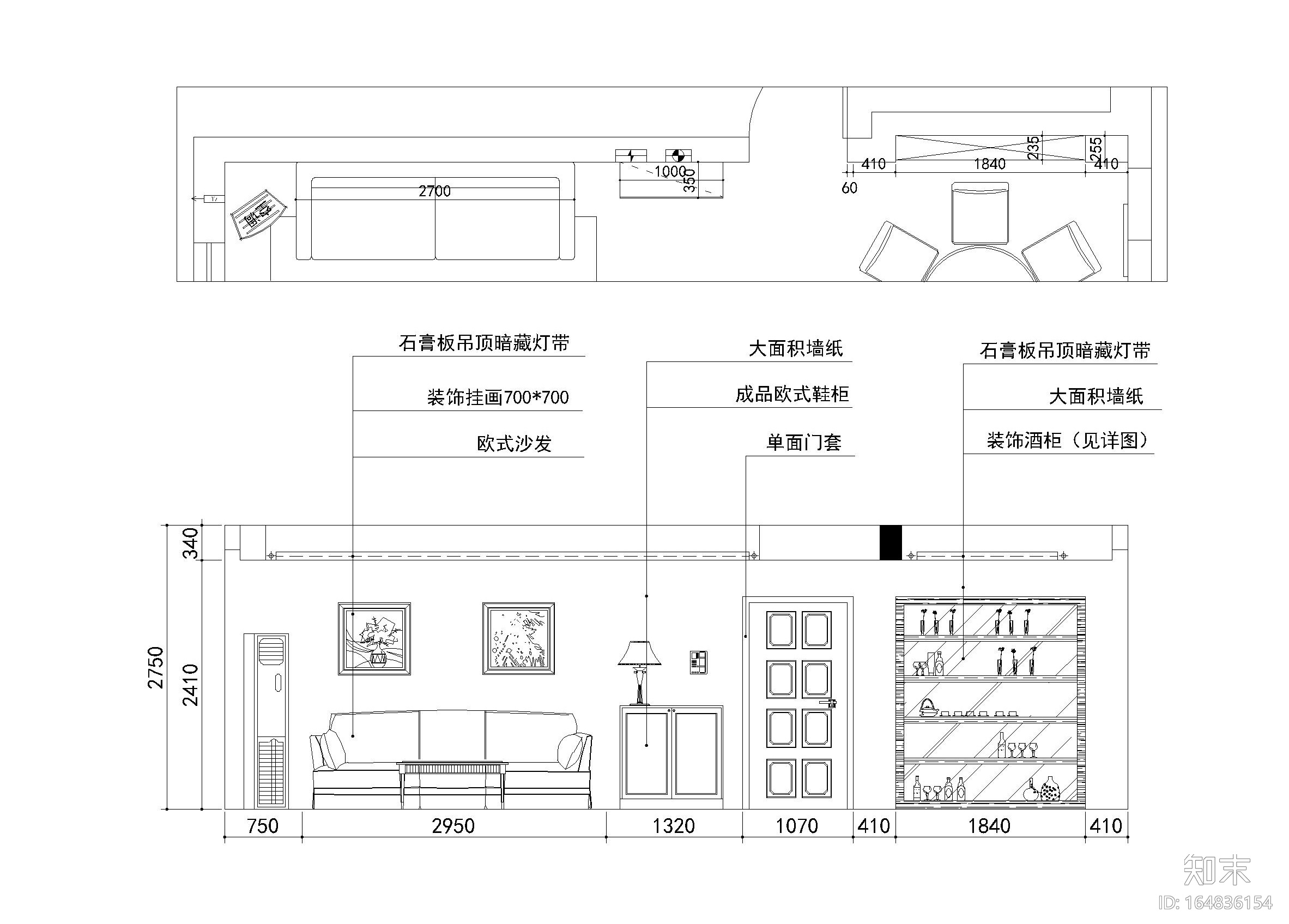 武汉150㎡现代风格三居室住宅施工图+效果图施工图下载【ID:164836154】