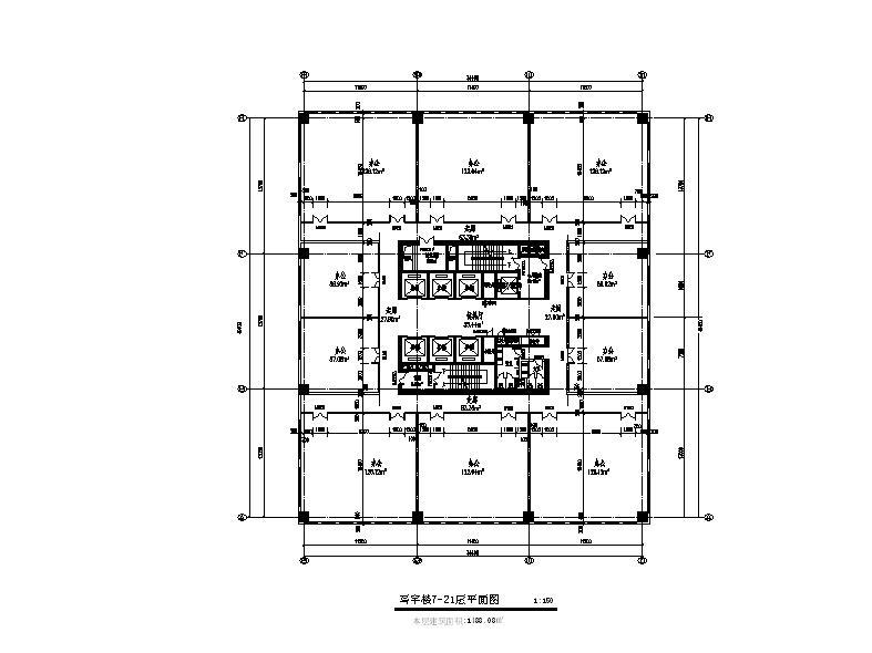 [江苏]高层连廊式办公酒店综合体建筑施工图施工图下载【ID:151528128】