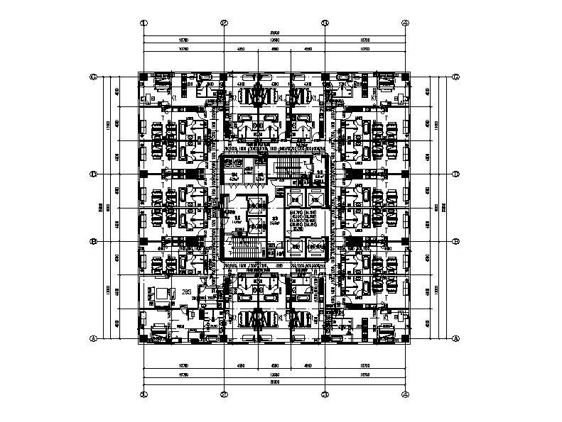 [江苏]高层连廊式办公酒店综合体建筑施工图施工图下载【ID:151528128】