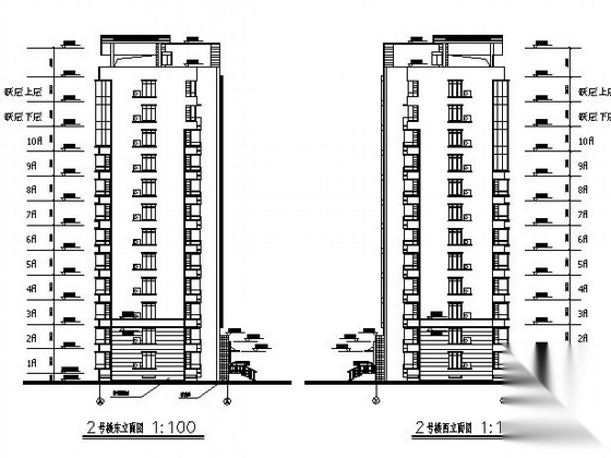 嘉兴某广场建筑设计施工图cad施工图下载【ID:149844189】