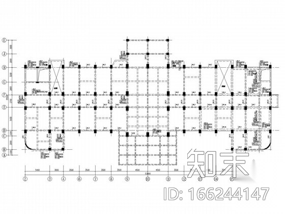 医院门诊楼综合楼加固改造结构施工图cad施工图下载【ID:166244147】